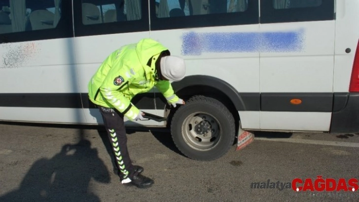 Tekirdağ'da polisten kış lastiği denetimi