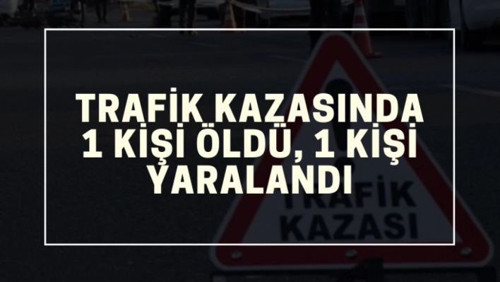 Trafik kazasında 1 kişi öldü, 1 kişi yaralandı