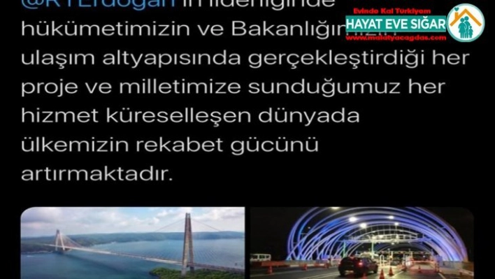 Ulaştırma ve Altyapı Bakanı Karaismailoğlu: 'Bakanlığımız dinamizmini asla kaybetmeden hizmet üretmeye devam edecektir'