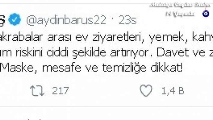 Vali Baruş, davet ziyaretlerinden uzak durulmasını önerdi