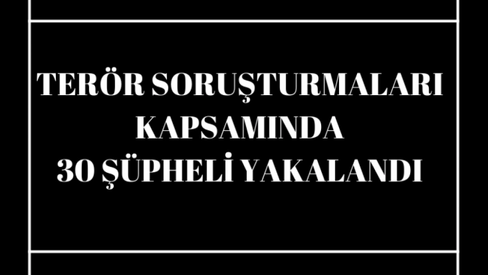 Van'da terör soruşturmaları kapsamında 30 şüpheli yakalandı