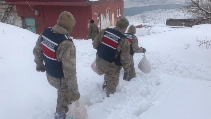 Yaşlı çiftin yardım çağrısına jandarma yetişti