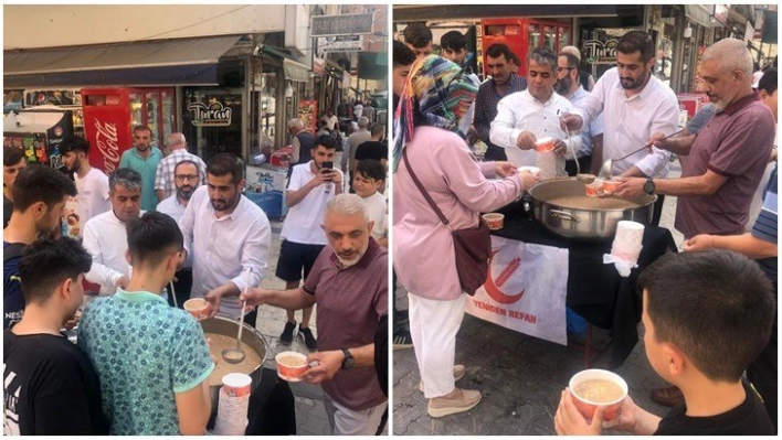 Yeniden Refah Partisi, vatandaşlara aşure dağıttı