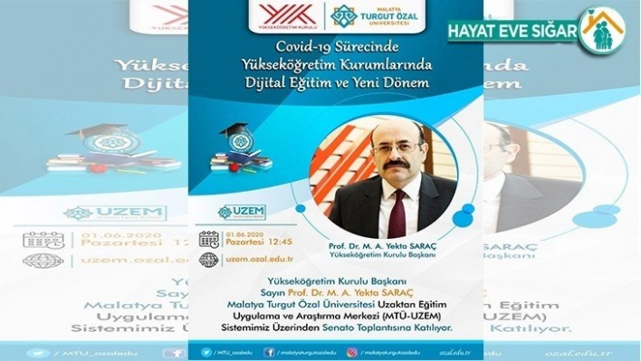 YÖK Başkanı Prof. Dr. Saraç,MTÜ Senatosu'na katılıyor