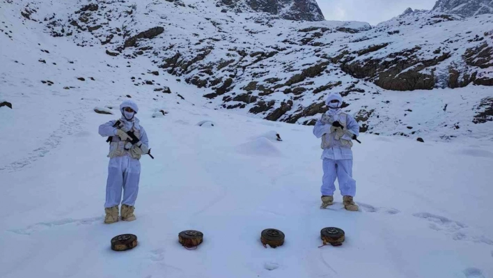 Yüksekova'da 4 adet mayın ele geçirildi