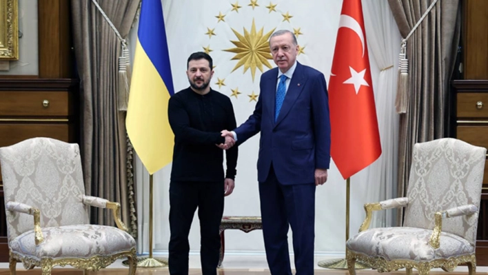 Zelenskiy, Cumhurbaşkanı Erdoğan'la bir araya geldi