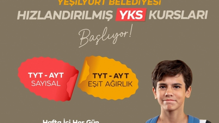 Yeşilyurt Belediyesi 'Hızlandırılmış YKS Kursları' başladı