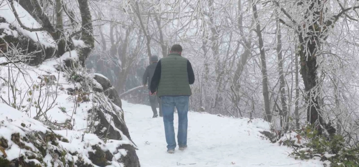 Keremali Yaylası'nda kış güzelliği
