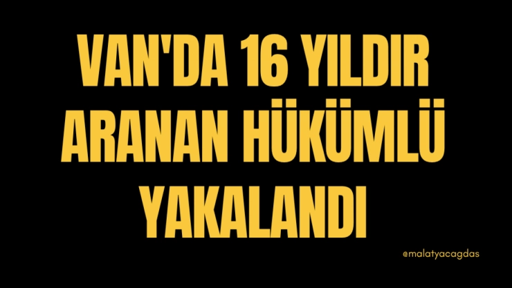 Van'da 16 yıldır aranan hükümlü yakalandı