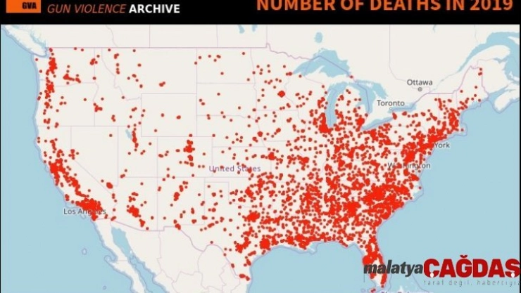 ABD'de 2019'da ateşli silah kullanımı sonucu ölüm oranı arttı