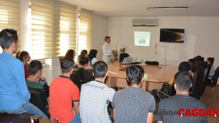 Adıyaman Belediyesi'nden stajyer öğrencilere iş güvenliği eğitimi