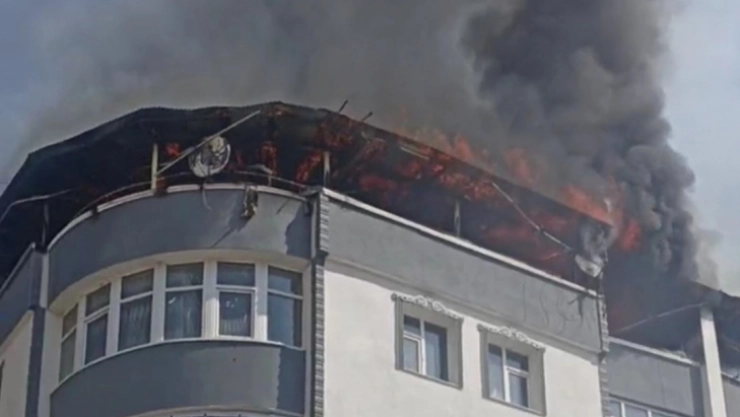 Ağrı'da yangın TOMA desteğiyle söndürüldü