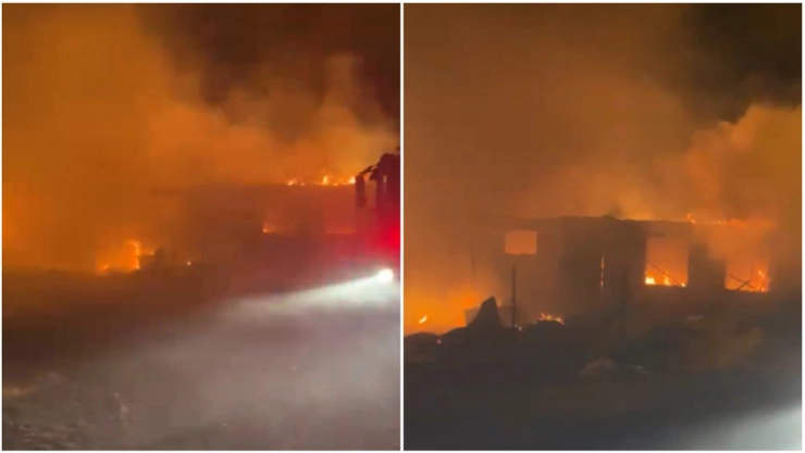 Akçadağ'da Gece Saatlerinde Yangın Paniği