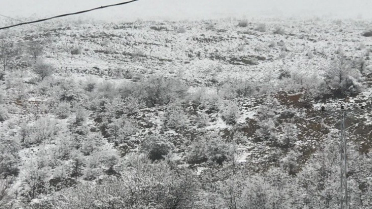 Akçadağ'da kar yağışı etkili oluyor