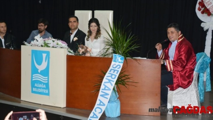 Aliağa'da 11 ayda 545 çift nikah masasına oturdu