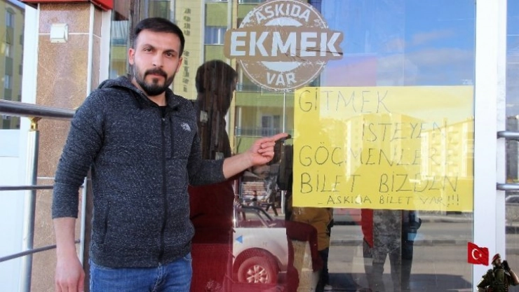 Mülteciler için askıda bilet kampanyası başlattı