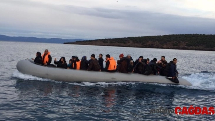 Ayvalık'ta 45 Afganistan uyruklu  göçmen yakalandı