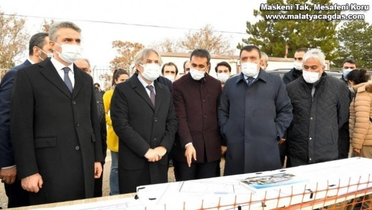 Demircan Millet kütüphanesi inşaatında inceleme yaptı