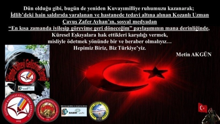 Başkan Akgün'den İdlib Şehitlerine Başsağlığı Mesajı