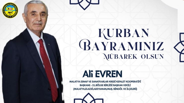 Başkan Ali Evren'den Kurban Bayramı Mesajı
