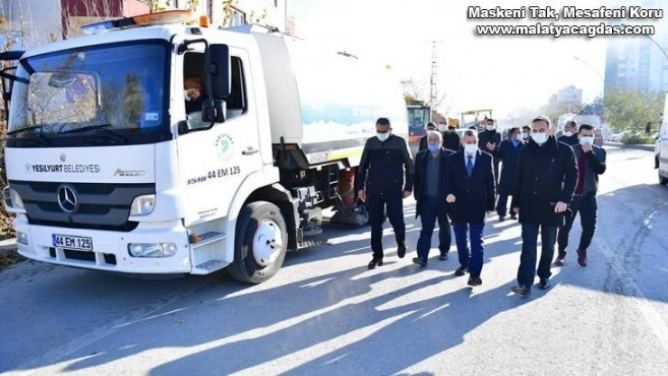 Başkan Çınar, Temizlik ve yol yenileme hizmetlerini inceledi