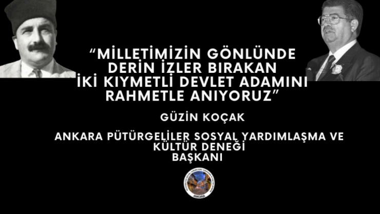 Başkan Koçak'tan Turgut Özal ve Hamido Fedoğlu'nu Anma Mesajı