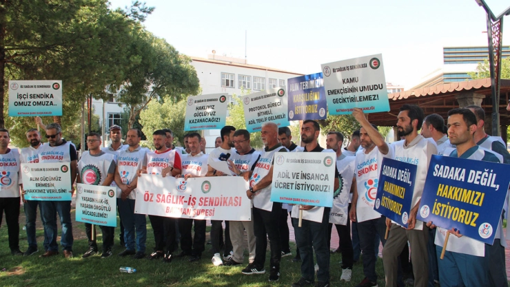 Batman'da kamu işçileri eylem yaptı