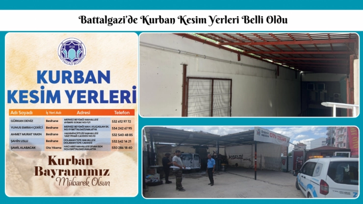 Battalgazi'de Kurban Kesim Yerleri Belli Oldu