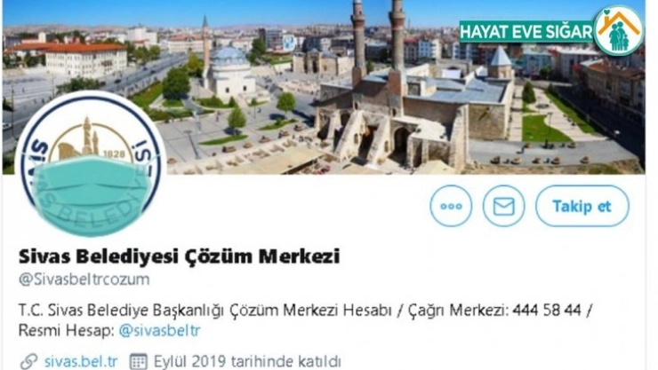 Belediye logosuna maske taktı