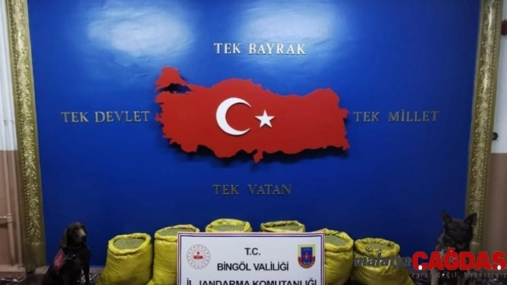Bingöl'de İl Jandarma Komutanlığı 3 operasyonda 664 kilo uyuşturucu ele geçirildi