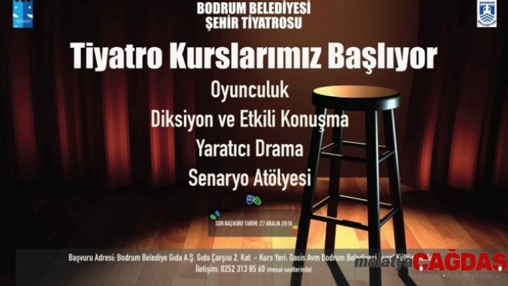 Bodrum Belediyesi Şehir Tiyatrosu kursları başlıyor