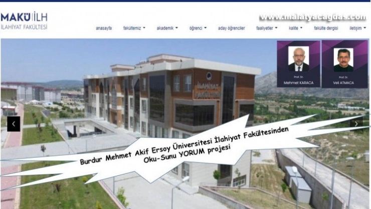Burdur Mehmet Akif Ersoy Ünv. Oku-Sunu YORUM projesi