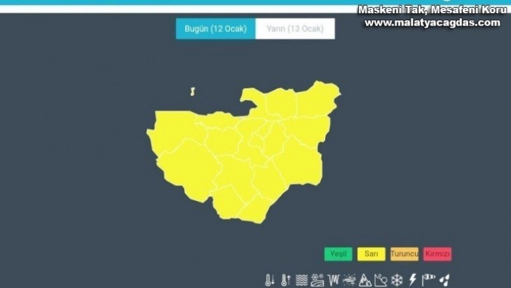 Bursa için sarı uyarı
