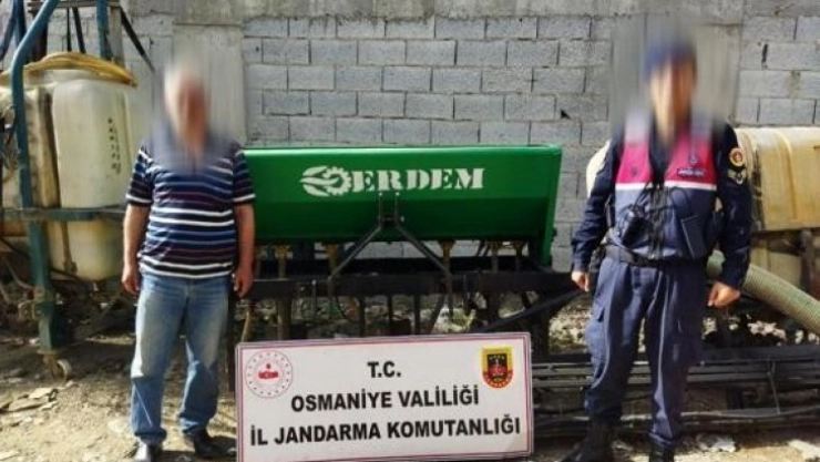 Çalınan tarım aleti bulunup sahibine teslim edildi