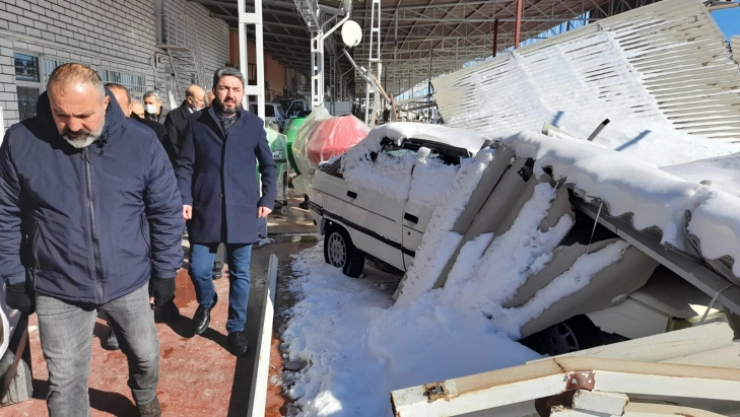 CHP'li Kiraz'dan esnafa geçmiş olsun ziyareti