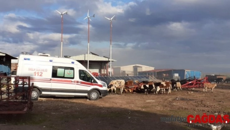 Çiftlikte çıkan yangın büyümeden kontrol altına alındı
