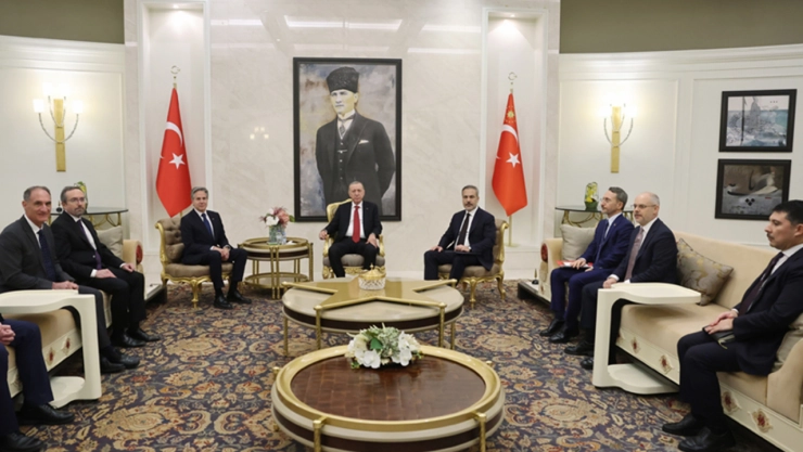 Cumhurbaşkanı Erdoğan, ABD Dışişleri Bakanı Blinken'ı kabul etti