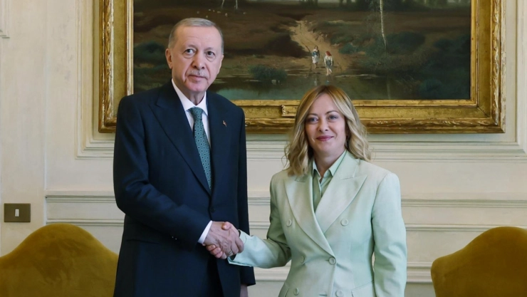Cumhurbaşkanı Erdoğan, İtalya Başbakanı Meloni ile görüştü