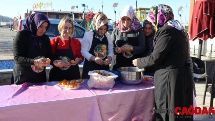 Derepazarı mandalinası reçel oldu, kavanoza girdi