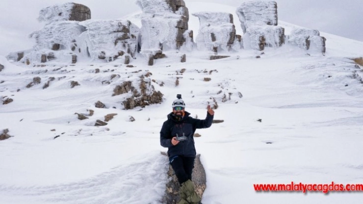 Dünya harikası Nemrut Dağı'nın eşsiz güzelliği havadan görüntülendi