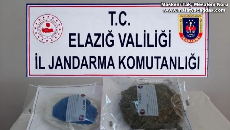 Elazığ'da araca zulalanmış vaziyette 1 buçuk kilo esrar ele geçirildi