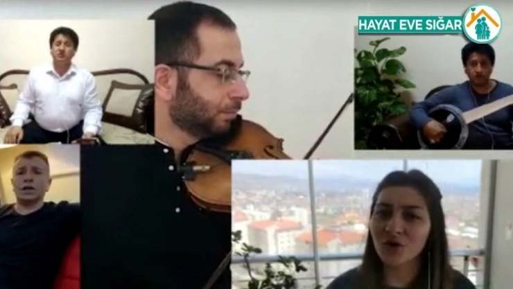 Elazığ'da öğretmen ve öğrencilerden 'Evde kal' klibi