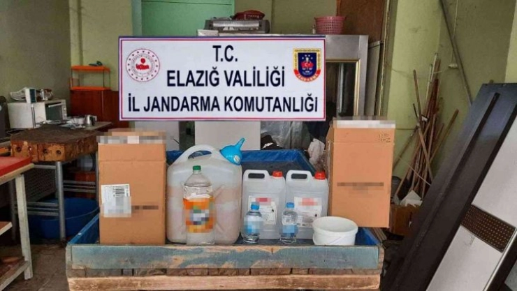 Elazığ'da sahte alkol operasyonu