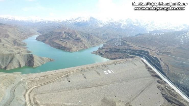 Elazığ Kanatlı Barajı'nda su seviyesi bin 286 kotuna yükseldi