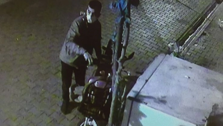 Elektrikli bisikleti böyle çaldı