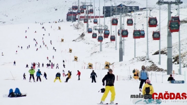 Erciyes, hafta sonunda 50 bin kişiyi ağırladı