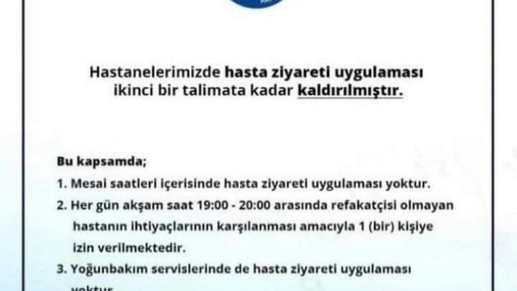 ERÜ hastaneleri ziyaretçi uygulamasını kaldırdı