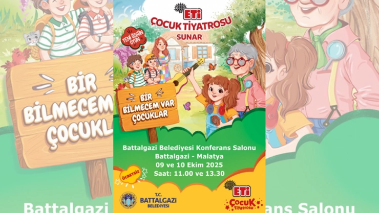 Eti Çocuk Tiyatrosu Battalgazi'de Çocuklarla Buluşacak