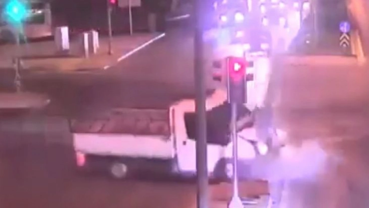 Gaziantep'teki trafik kazaları kameralarda