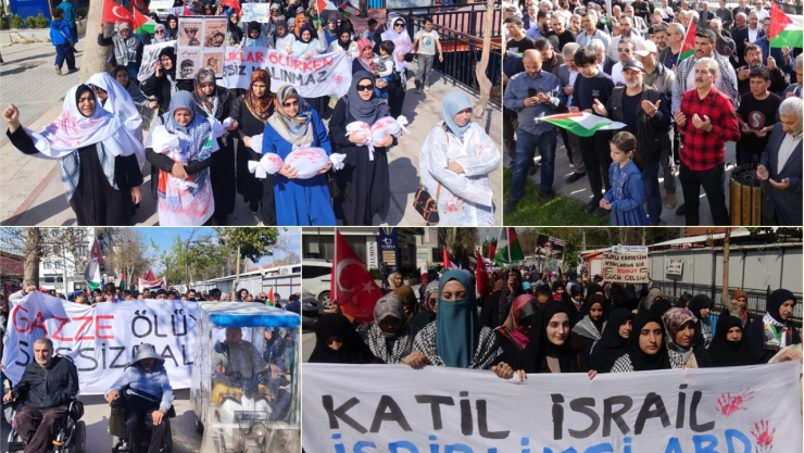 Gazze'deki soykırım Malatya'da protesto edildi